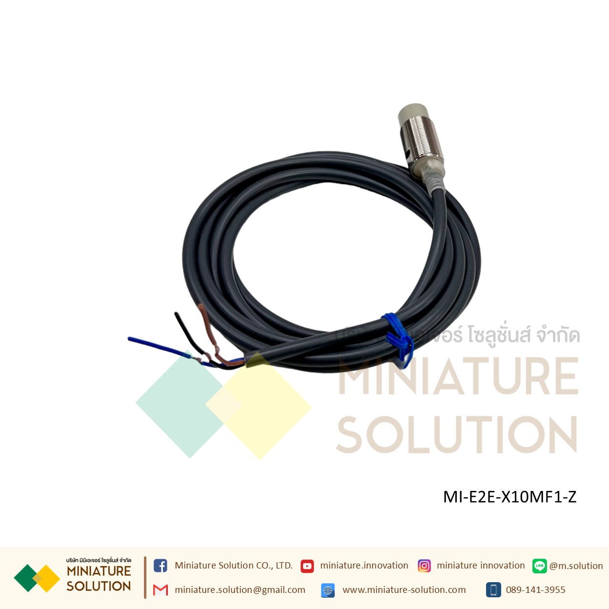 OMRON Proximity Sensor เซ็นเซอร์จับโลหะ ระยะจับ 2/10/14 มิล SIZE 8/18mm/M8 ไฟเลี้ยง 12-24 VDC PNP/NPN-NO