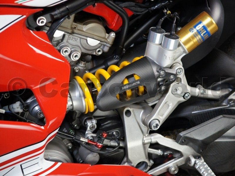 การ์ดคาร์บอนครอบโช้ค Carbon world สำหรับ Panigale 959 1299