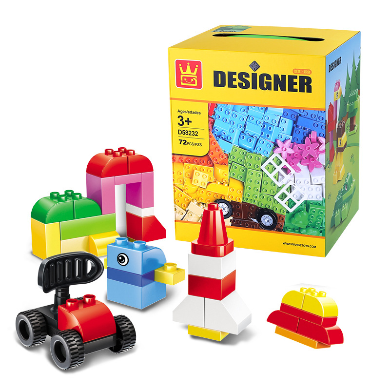 เลโก้จีน Wange D58232 ชุด Designer ตัวต่ออิสระ Duplo 72 ชิ้น