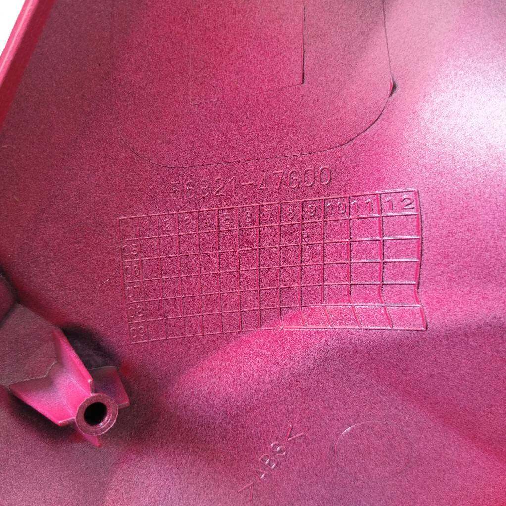 56321-47G00-393 ฝาครอบแฮนด์ ตัวหลัง สีแดง สำหรับรุ่น KATANA125 อะไหล่แท้ SUZUKI