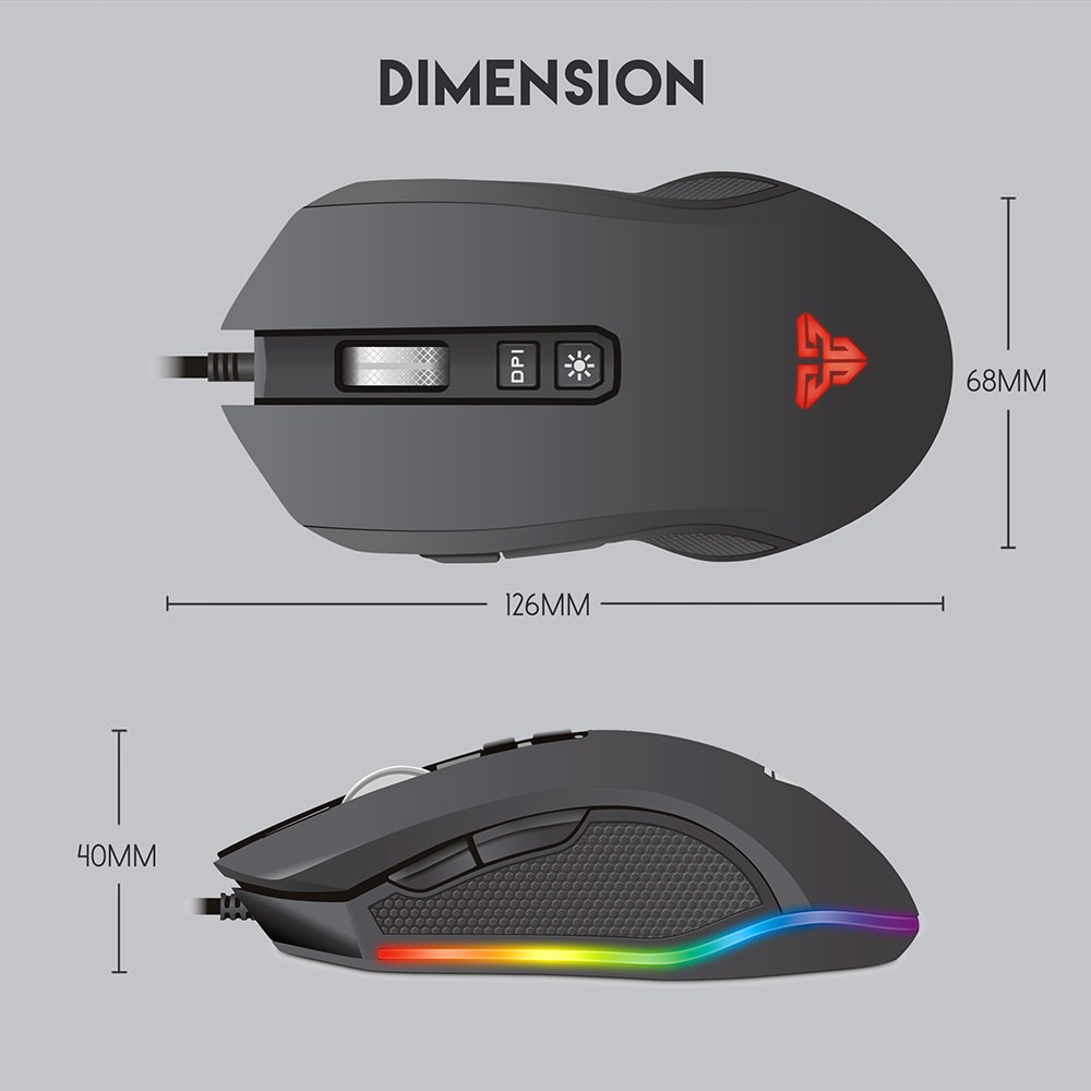 MOUSE FANTECH X5S V2 ZEUS BLACK