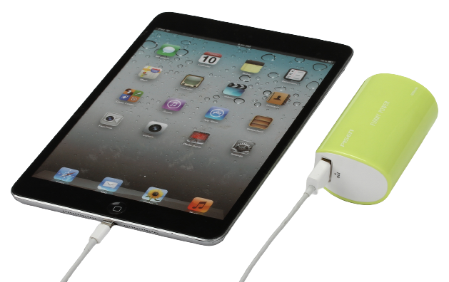 PISEN แบตสำรองแท้ 5,000 mAh พาวเวอร์แบงค์ USB 5V-2A Funny Power Ⅱ รุ่น TS-D127 ไฟฉาย LED ส่องสว่างยามค่ำคืนในตัว เก็บประจุเต็มที่ได้ยาวนาน รูปทรงกระบอก ขนาดกระทัดรัดจับถนัดกระชับมือ - สีเขียวอ่อน