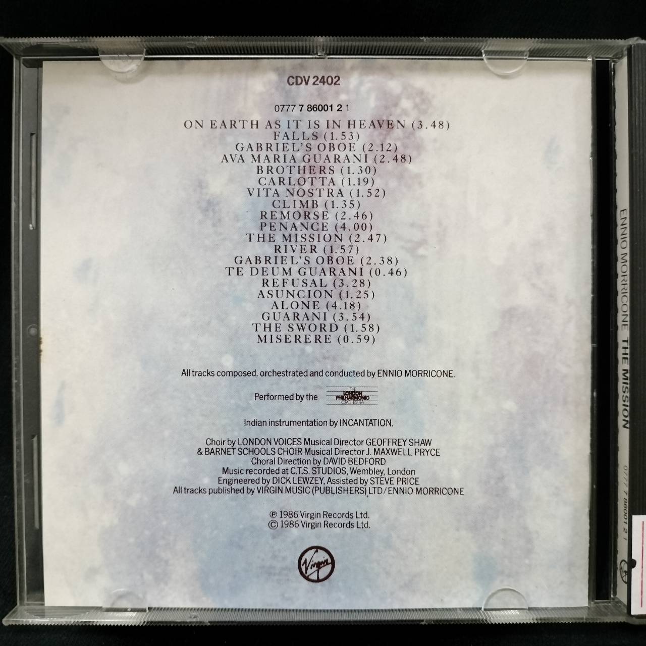 Ennio Morricone – The Mission / ITALY / ปกมีจุดเหลือง / แผ่นดี