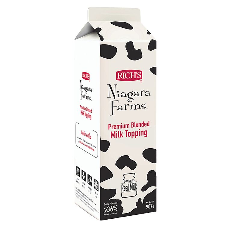 วิปปิงครีม ริชส์ Rich's Niagara Farm Milk Topping 907g.(02-6523)(สินค้าแช่แข็ง)
