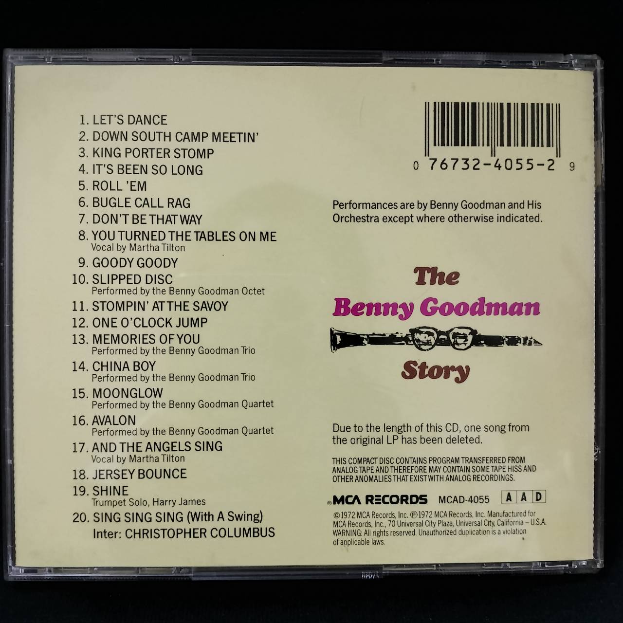 Benny Goodman – The Benny Goodman Story / USA / ปกในมีจุดเหลือง / มีรอยบ้าง