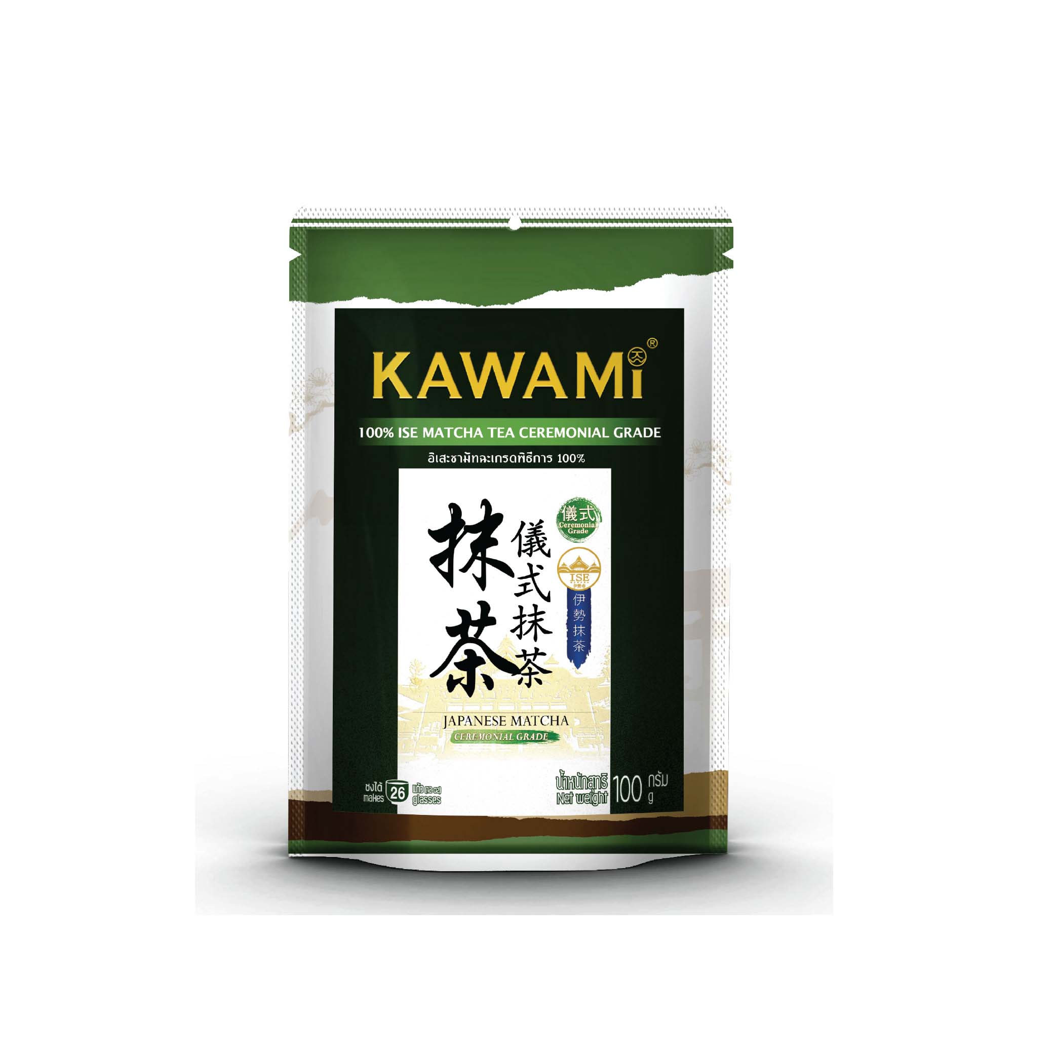 Kawami Ise Ceremonial Grade 100 % Matcha คาวามิ อิเสะ มัทฉะ เกรดพิธีการ 100 g. (05-9268)