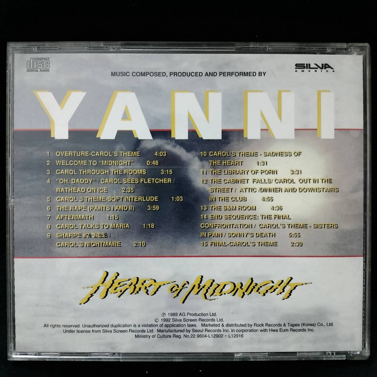 Yanni – Heart Of Midnight / KOREA / แผ่นเป็นรอย
