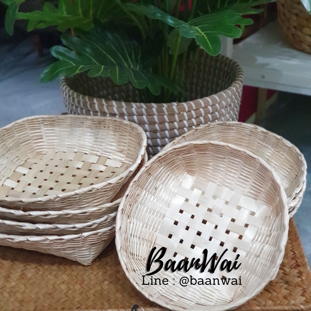 ถาดไม้ไผ่สาน ถาดไม้ไผ่ ถาดสาน