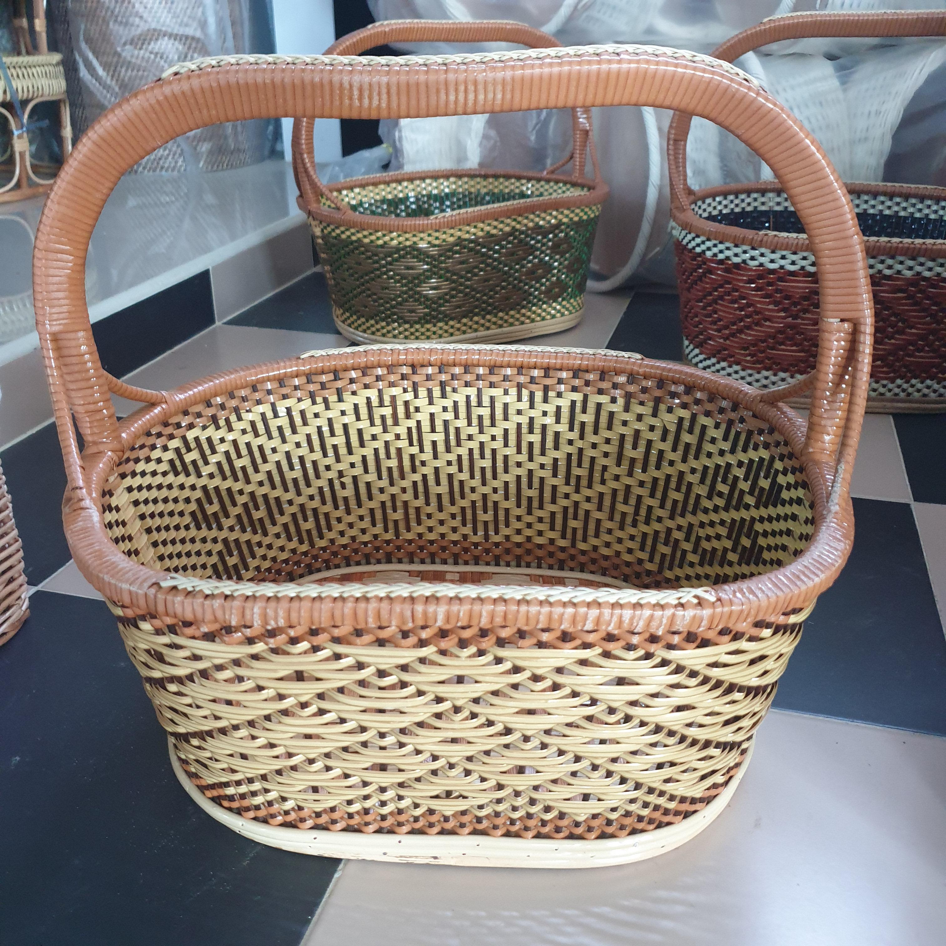 ตะกร้าทำบุญ ตะกร้าไปวัด ตะกร้าลายไทย