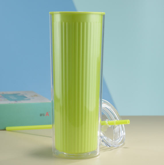 แก้วน้ำพลาสติก,แก้วน้ำพลาสติกพร้อมหลอด,24oz