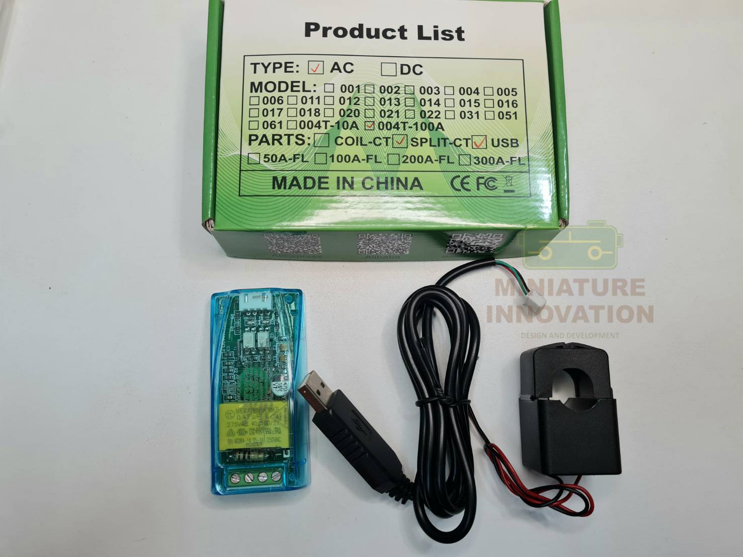 PZEM 004T เซนเซอร์วัดพลังงานไฟฟ้ามีเคสพร้อม CT 100 A | Digital Power meter