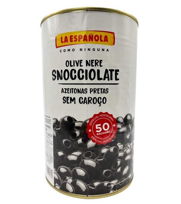 มะกอกดำไม่มีเมล็ด La Espanola Pitted Black Oilives 4.3 Kg. (05-8495)