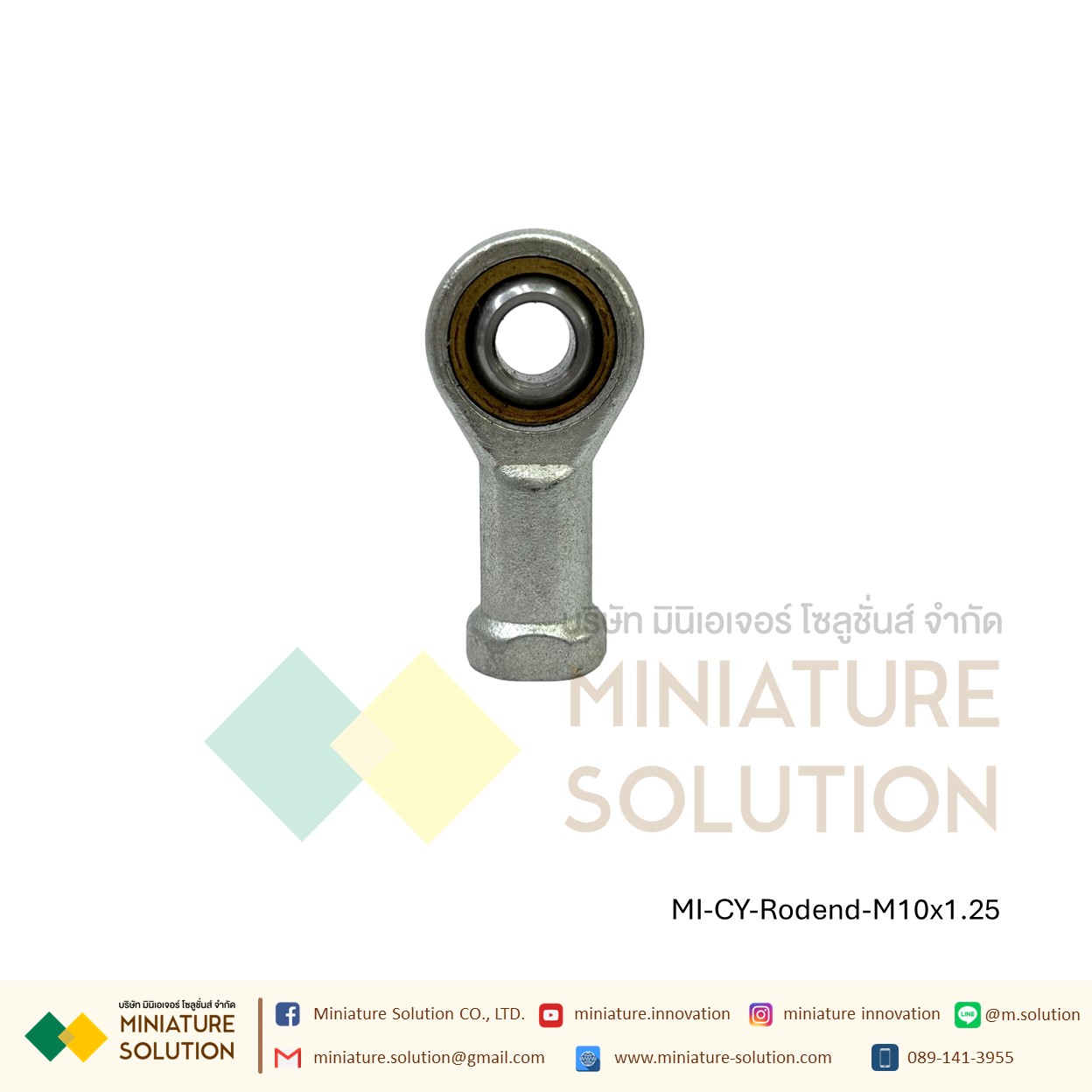 ลูกปืนตาเหลือก Mini Air Cylinder Female Thread Fisheye ก้านเชื่อมต่อแบริ่ง M5x0.8 M6x1 M8x1.25 M10x1.25 M12x1.25 M14x1.5M16x1.5 M18x1.5 M20x1.5 M27x2