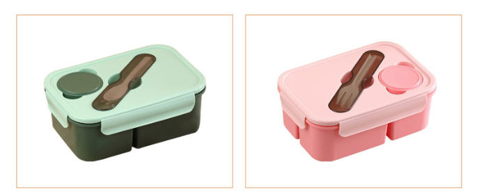 กล่องข้าวพลาสติก,กล่องใส่ข้าวพลาสติก3ช่อง,สกรีนโลโก้