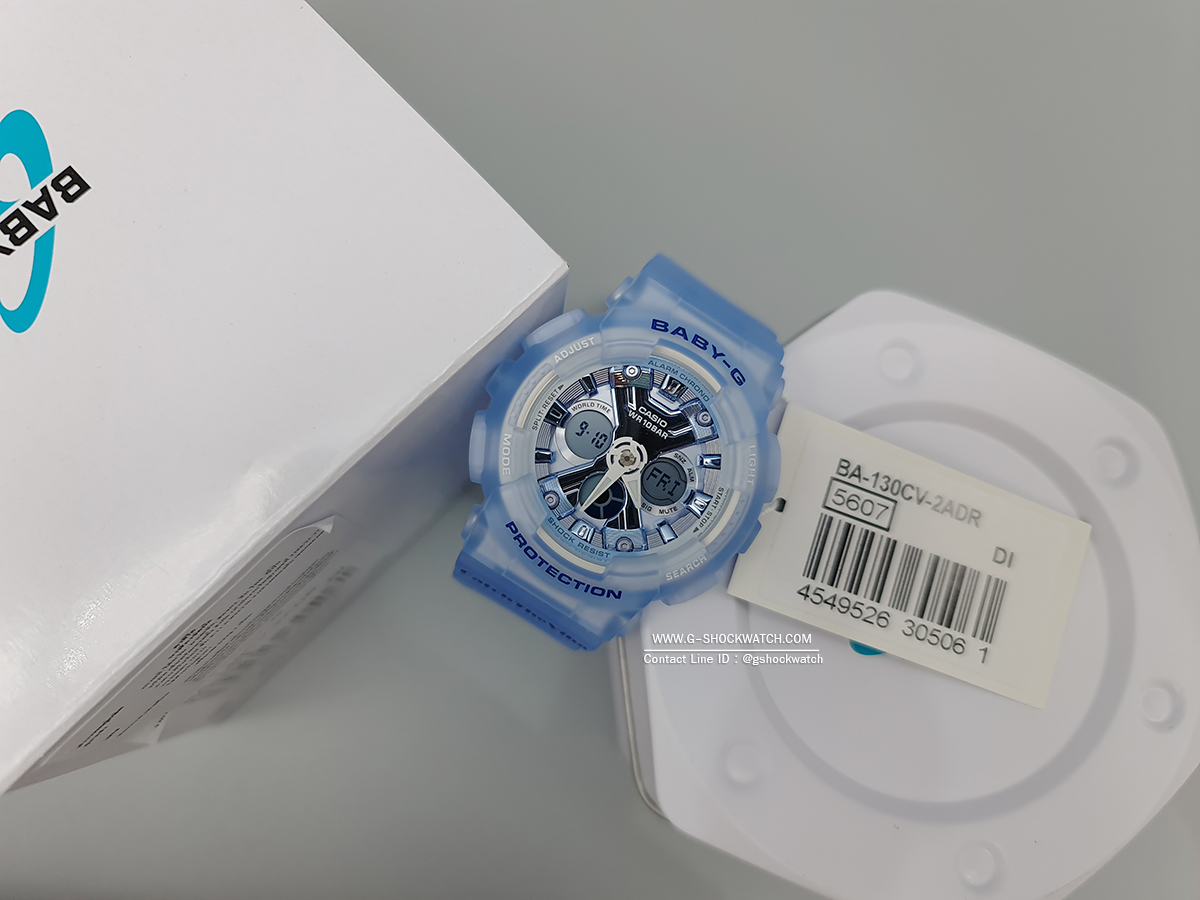 CASIO BABY-G นาฬิกาข้อมือ นาฬิกากันน้ำ นาฬิกาของแท้ ประกันศูนย์ CMG 1 ปี รุ่น BA-130CV-2A