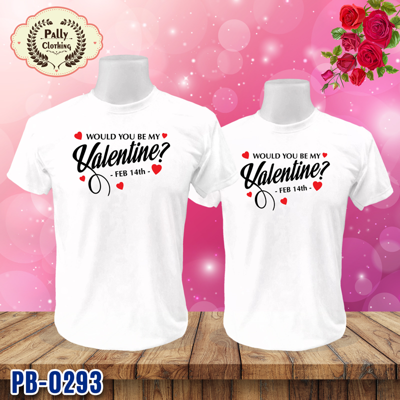 เสื้อวันวาเลนไทน์ PB-0293 ลาย WOULD YOU BE MY Valentine?