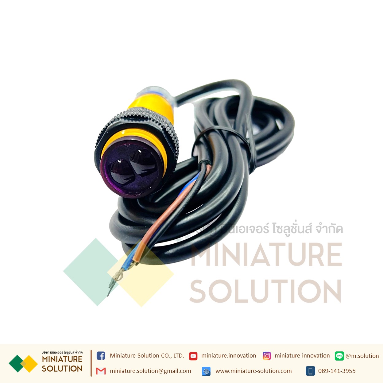 E3F-DS30C4 โฟโต้เซ็นเซอร์ เซ็นเซอร์จับวัตถุ ระยะ 10-30cm 10-30VDC เซ็นเซอร์ตรวจจับอโลหะ E3F-DS30C4 NPN three-wire normally open NPN three-wire normally open