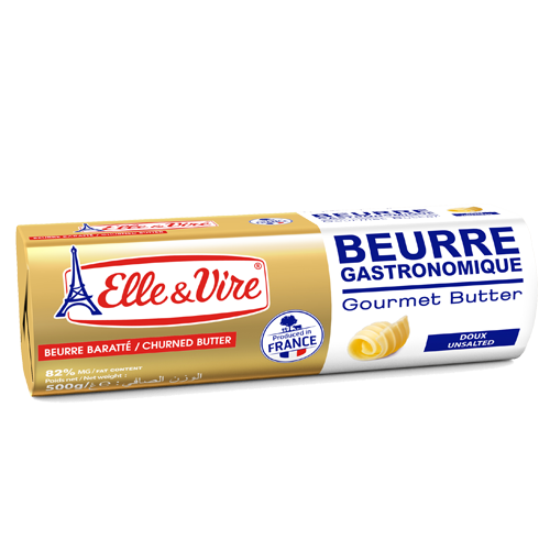 Elle & Vire เนยสด ชนิดจืด ขนาด 500 กรัม (สินค้าแช่เย็น)(02-6530)