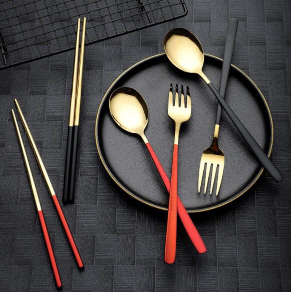 ชุดช้อนส้อมสแตนเลส,ชุดช้อนส้อมตะเกียบ,ชุดช้อนส้อมตะเกียบสแตนเลส