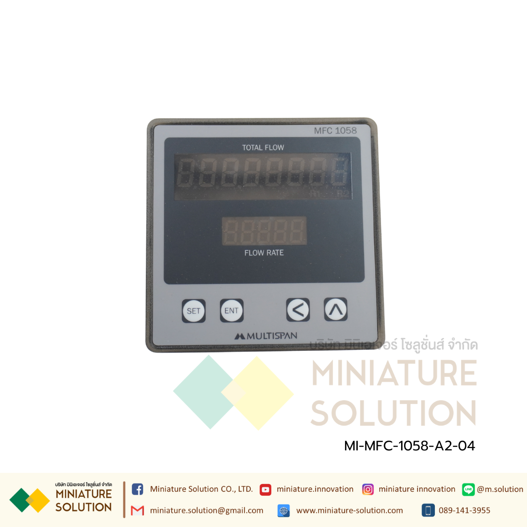 MFC-1058-A2-04 Flow Rate Cum Totalizer with RS-485 MODBUS Multispan
