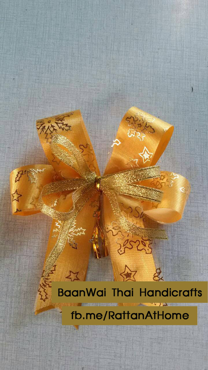"งานตัวอย่าง" รับทำโบว์ติดกระเช้า โบว์ติดของชำร่วย โบว์ของขวัญ โบว์รางวัล โบว์ประกวด โบว์ติดรางวัล