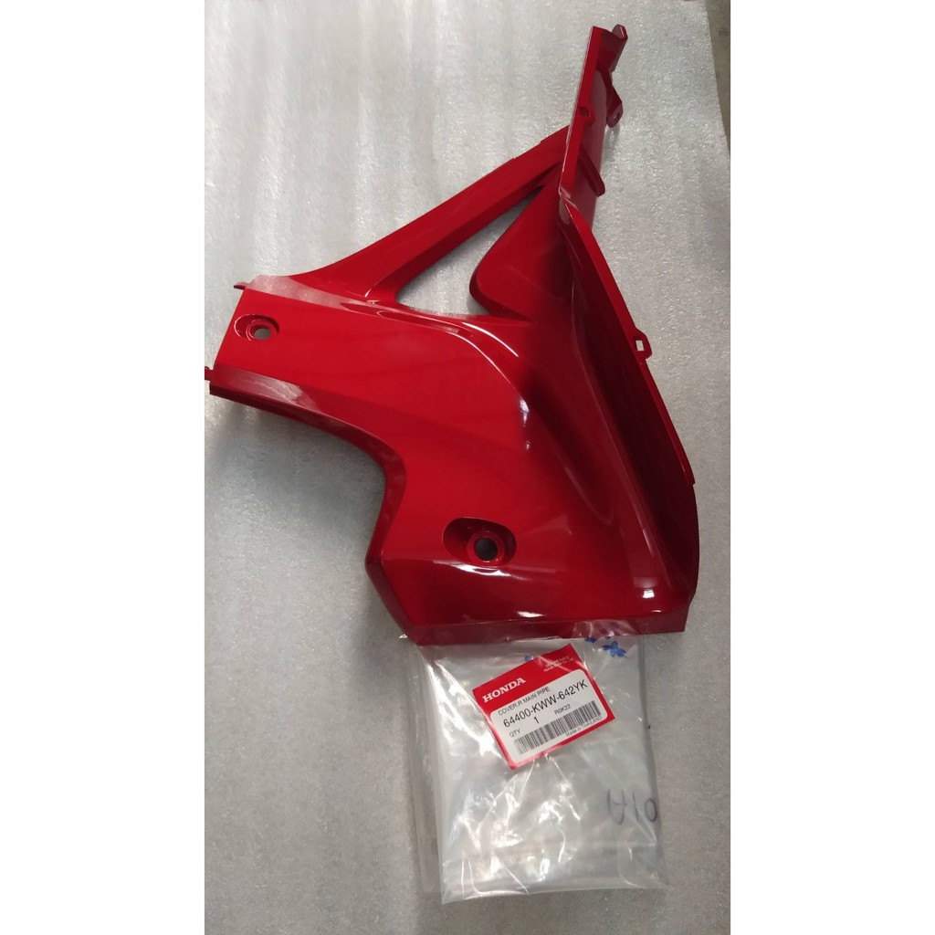 ฝาครอบข้างตัวถัง สีแดง สำหรับรุ่น WAVE110i อะไหล่แท้ HONDA 64450-KWW-642YK ซ้าย, 64400-KWW-642YK ขวา