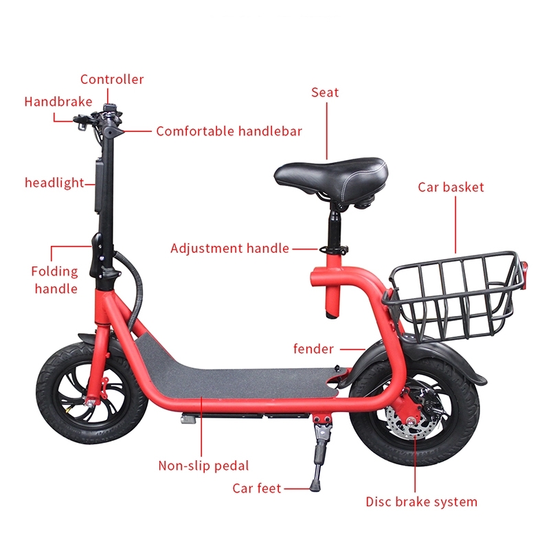 Scooter ไฟฟ้า 36V350W สำหรับ้ด็ก+ผู้ใหญ่รับน.นได้120ก.ก แบตเตอร์รี่Lithium โครงสร้างแข็งแรงวิ่งเงียบไร้เสียง+กลิ่นพับเก็บได้ง่าย