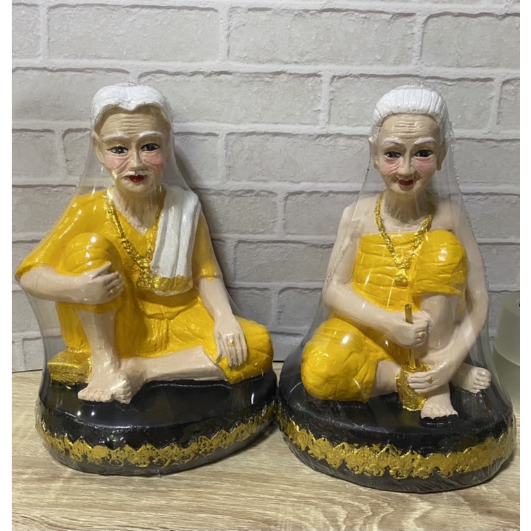 ตายาย ของตั้งศาลพระภูมิ ขนาดใหญ่ องค์พ่นสี สูง12นิ้ว ราคาต่อองค์นะคะ อ่านให้หมดค่ะ องค์ใหญ่