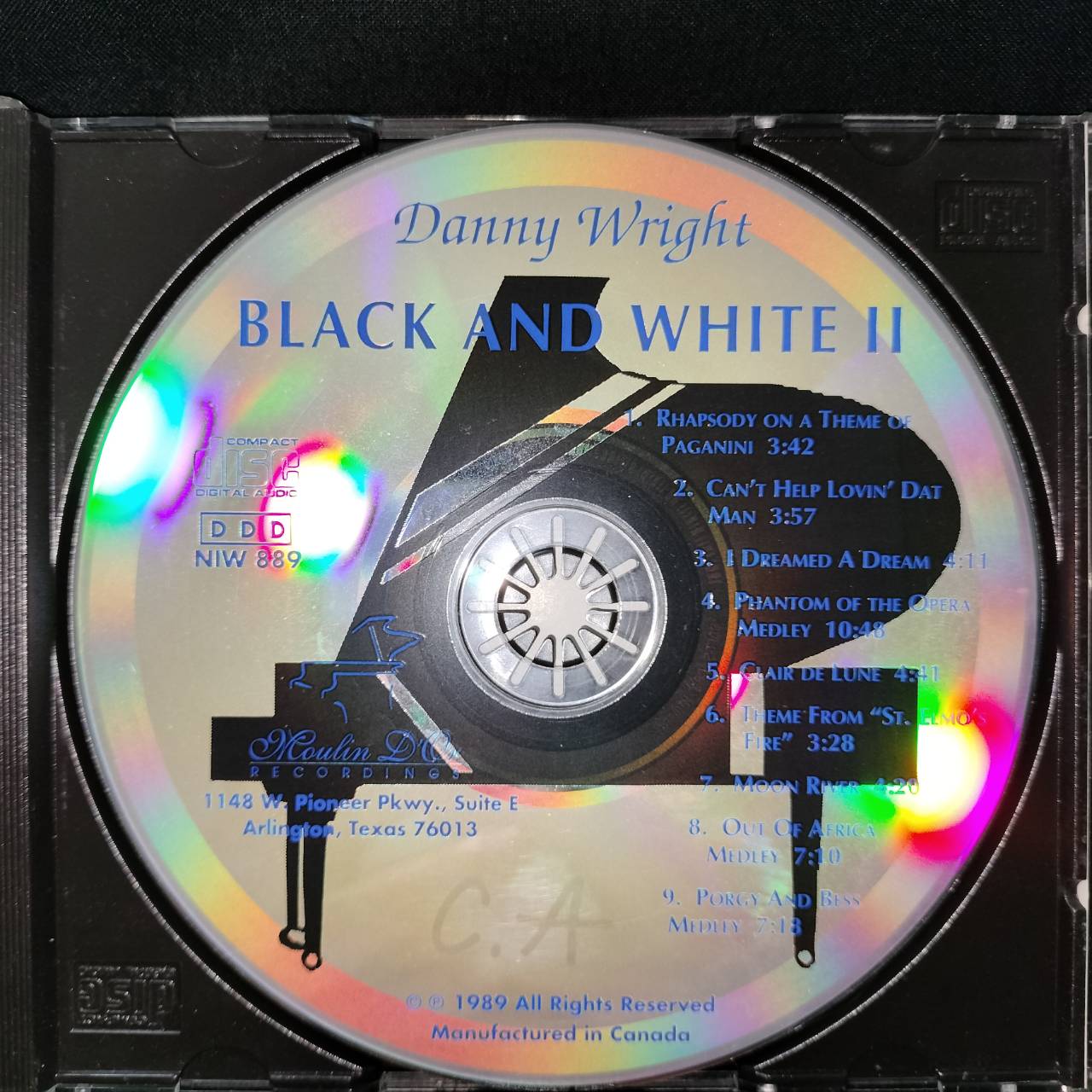 Danny Wright – Black And White II / CANADA / มีรอยหมึกปากกาด้านสกรีนแผ่น / แผ่นดี