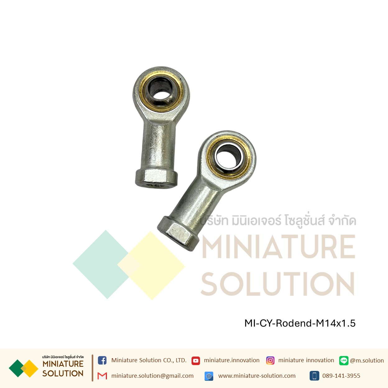 ลูกปืนตาเหลือก Mini Air Cylinder Female Thread Fisheye ก้านเชื่อมต่อแบริ่ง M5x0.8 M6x1 M8x1.25 M10x1.25 M12x1.25 M14x1.5M16x1.5 M18x1.5 M20x1.5 M27x2