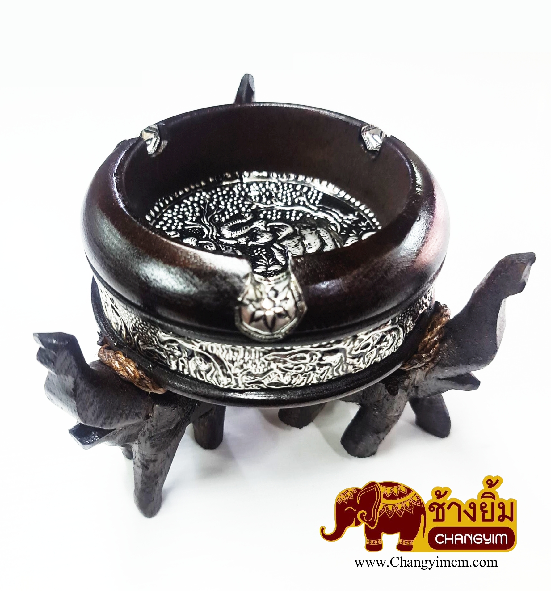 ที่เขี่ยบุหรี่ช้างชูงวง ( กลม )