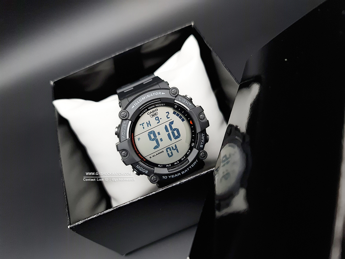 CASIO นาฬิกาข้อมือ นาฬิกากันน้ำ นาฬิกาของแท้ ประกันศูนย์ CMG 1 ปี รุ่น AE-1500WH-1A