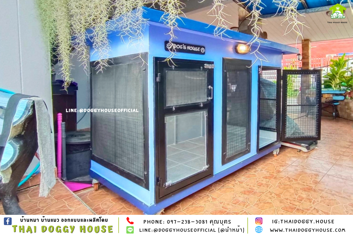 บ้านหมา แบบบ้าน 𝐁𝐎𝐗 𝐒𝐓𝐘𝐋𝐄 แบ่ง 𝟐ห้อง