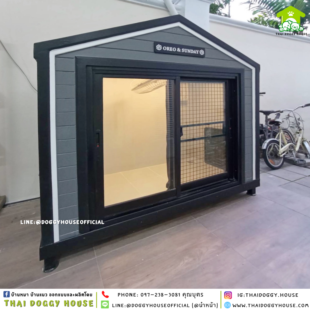 บ้านหมา รองรับการติดแอร์ Nordic style