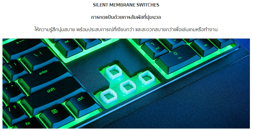 คีย์บอร์ดเกมมิ่ง Razer Gaming Keyboard Ornata V3 X TH