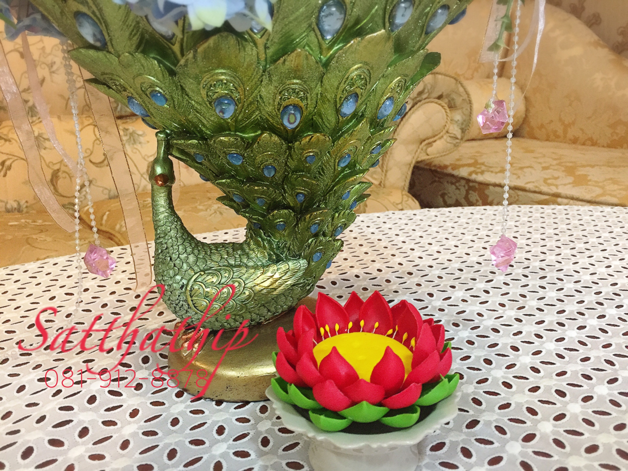 ถาดบัว ประดิษฐ์จากดิน - ฐานบัว ประดิษฐ์จากดิน - พานบัว ประดิษฐ์จากดิน - ถาดบัวดินปั้น - ฐานบัวดินปั้น - พานบัวดินปั้น -Tray