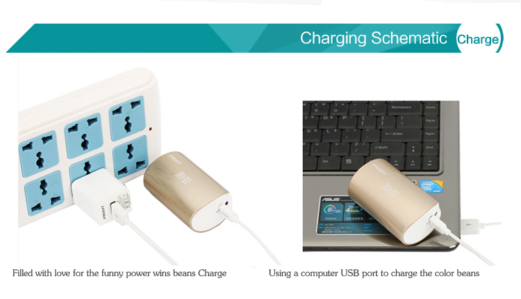 PISEN แบตสำรองแท้ 5,000 mAh พาวเวอร์แบงค์ USB 5V-2A Funny Power Ⅱ รุ่น TS-D127 ไฟฉาย LED ส่องสว่างยามค่ำคืนในตัว เก็บประจุเต็มที่ได้ยาวนาน รูปทรงกระบอก ขนาดกระทัดรัดจับถนัดกระชับมือ - สีทองคำ