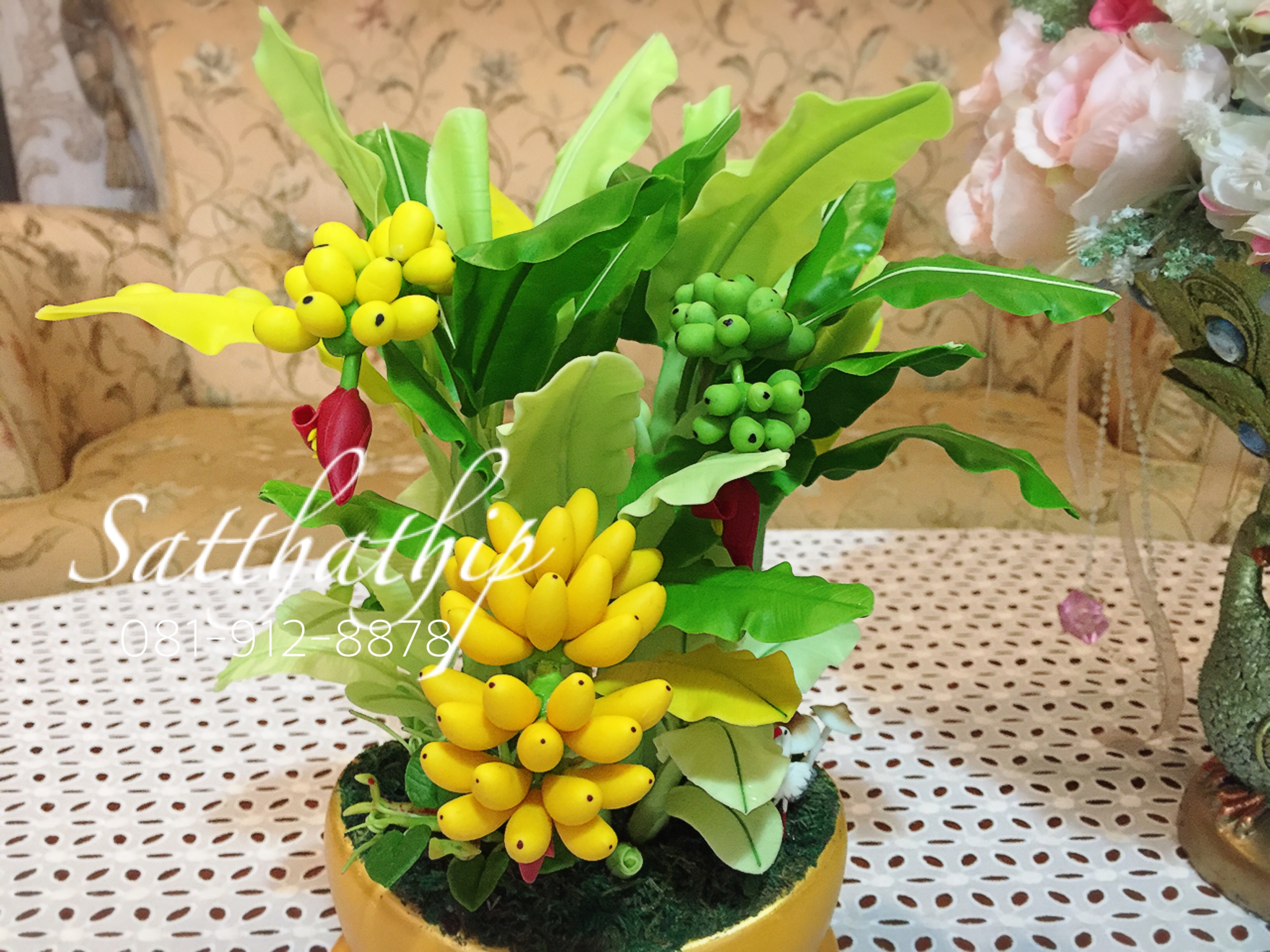 ต้นกล้วย - ต้นกล้วยดิน - ต้นกล้วยดินปั้น - ต้นกล้วย ประดิษฐ์จากดิน - Banana tree