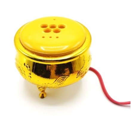 กระถางธูปไฟฟ้าลายมังกร กระถางธูปโชคลาภ ตราหงษ์คู่