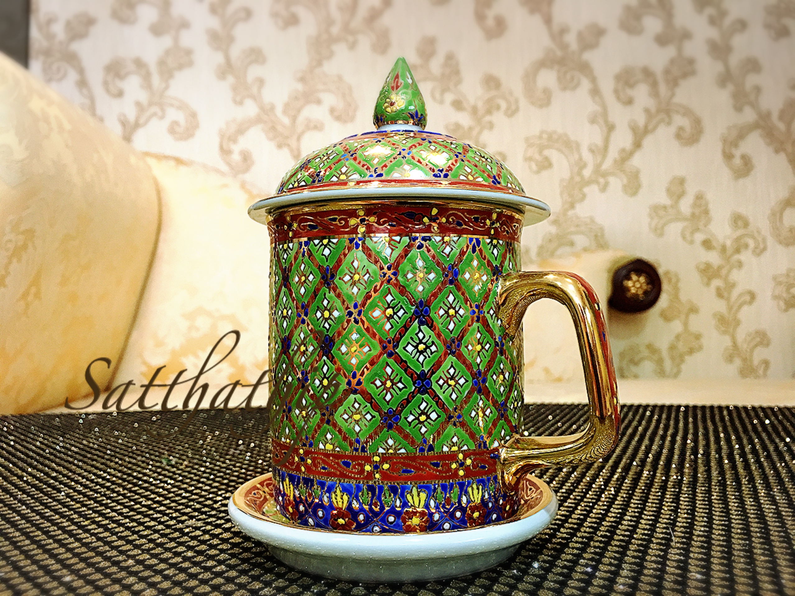 แก้วมัค เบญจรงค์ - แก้วน้ำ เบญจรงค์ - แก้วชา/กาแฟ เบญจรงค์ - แก้วเบญจรงค์