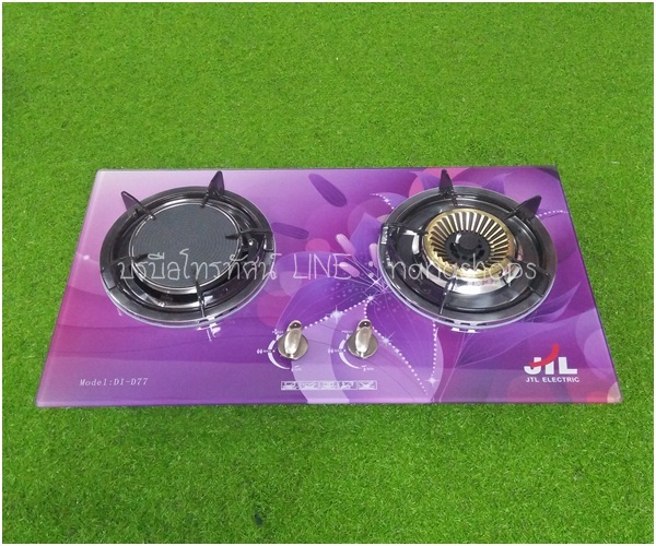 เตาแก๊สแบบ เตาฝังคู่แก้วอินผสม JTL-77