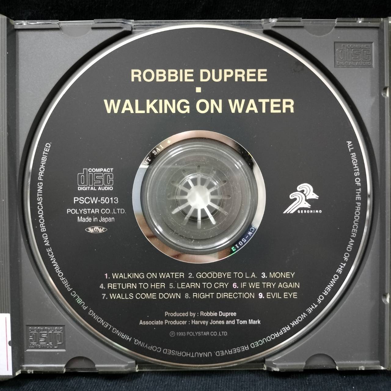 Robbie Dupree – Walking On Water / JAPAN / ปกในมีคราบน้ำ / แผ่นดี