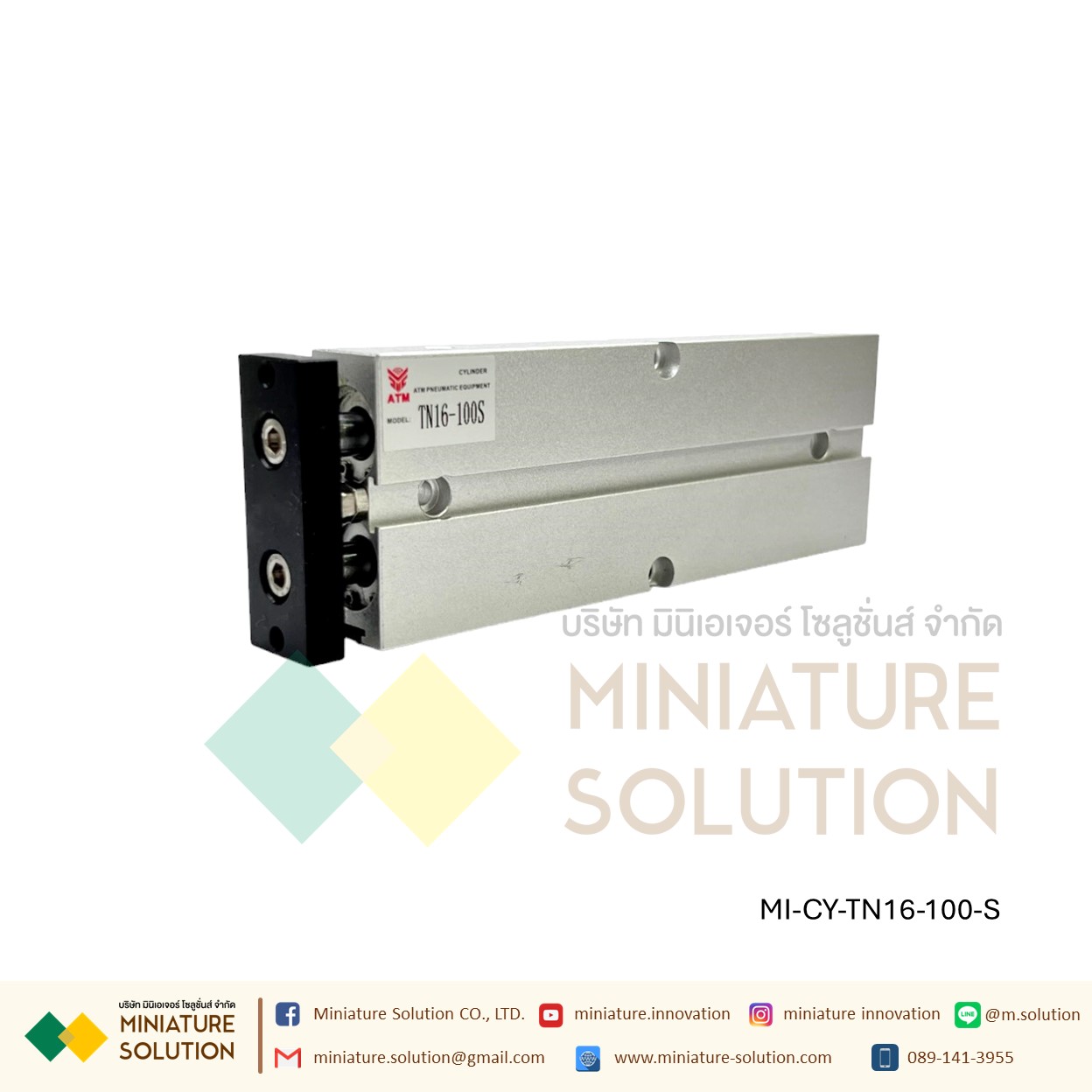 TN16 Series กระบอกสูบลมนิวเมติก 16 มม. กระบอกสูบเพลาคู่ pneumatic double rod double shaft cylinder M5X0.8 ก้านสูบคู่