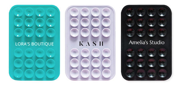 แผ่นซิลิโคนแปะมือถือ,ตัวจุ๊บติดเคสโทรศัพท์,แผ่นซิลิโคนติดจุ๊บมือถือ,ไม่ต้องใช้กาว,จุ๊บแปะโทรศัพท์,แผ่นซิลิโคนยึดโทรศัพท์,สกรีนโลโก้,รับผลิต