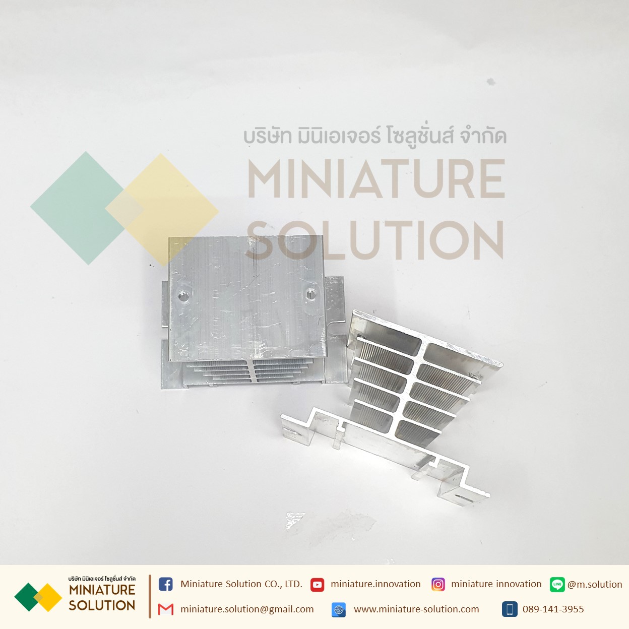 Heat Sink SSR (Solid State Relay)ฮิทซิ้งโซลิสสเตสรีเลย์ ระบายความร้อน SSR solid state relay heat sink single-phase heat sink heat sink single-phase solid state heat sink heat sink (I-50/50MM Heat Sink SSR (Solid State Relay) ระบายความร้อน แบบยึดร่าง ขนาด