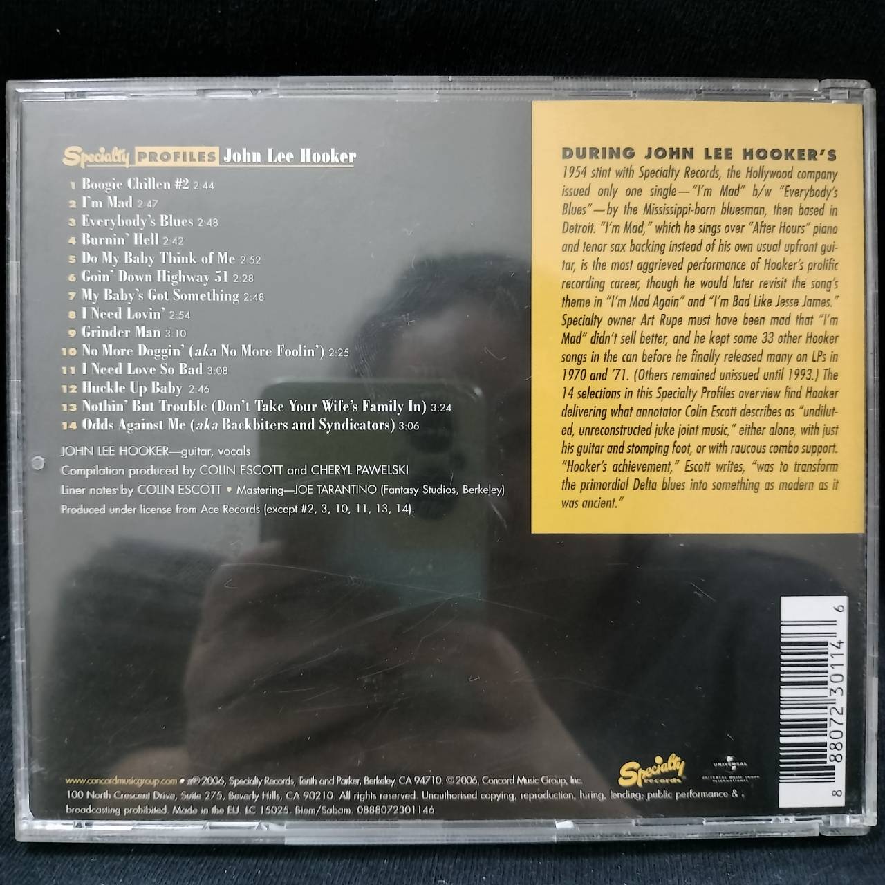 John Lee Hooker – Specialty Profiles / EU / แผ่นสภาพนางฟ้า