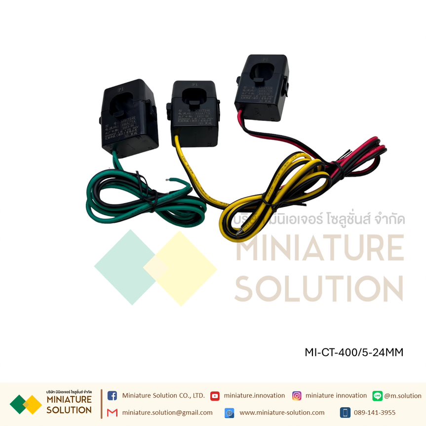 CT ขนาดเล็ก หม้อแปลงกระแสไฟฟ้า KT24/36/50 open current transformer 50/5A-2000/5A 0.5 class คอยล์หม้อแปลงกระแสไฟฟ้า SENSOR (400/5 : 24MM)
