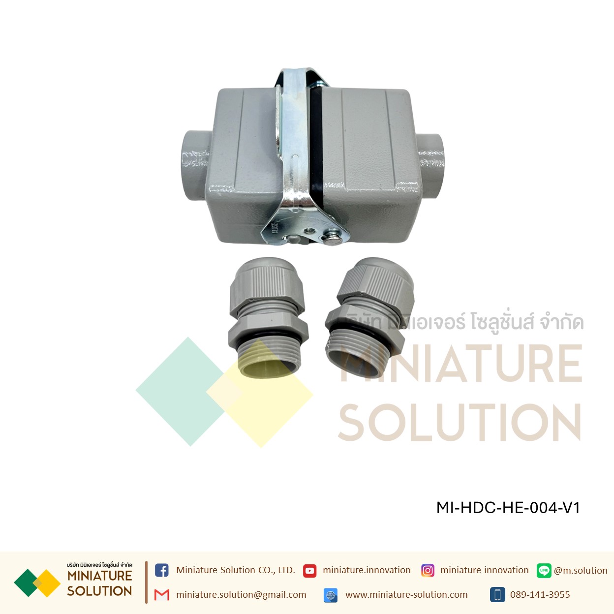 ปลั๊กเชื่อมต่อใช้สำหรับงานหนัก Heavy Duty Connectors Power แบบขันสกรู16A 500V HDC-HE-4/6/10/16/20/24/32/48 กันน้ำ ต่อตรง