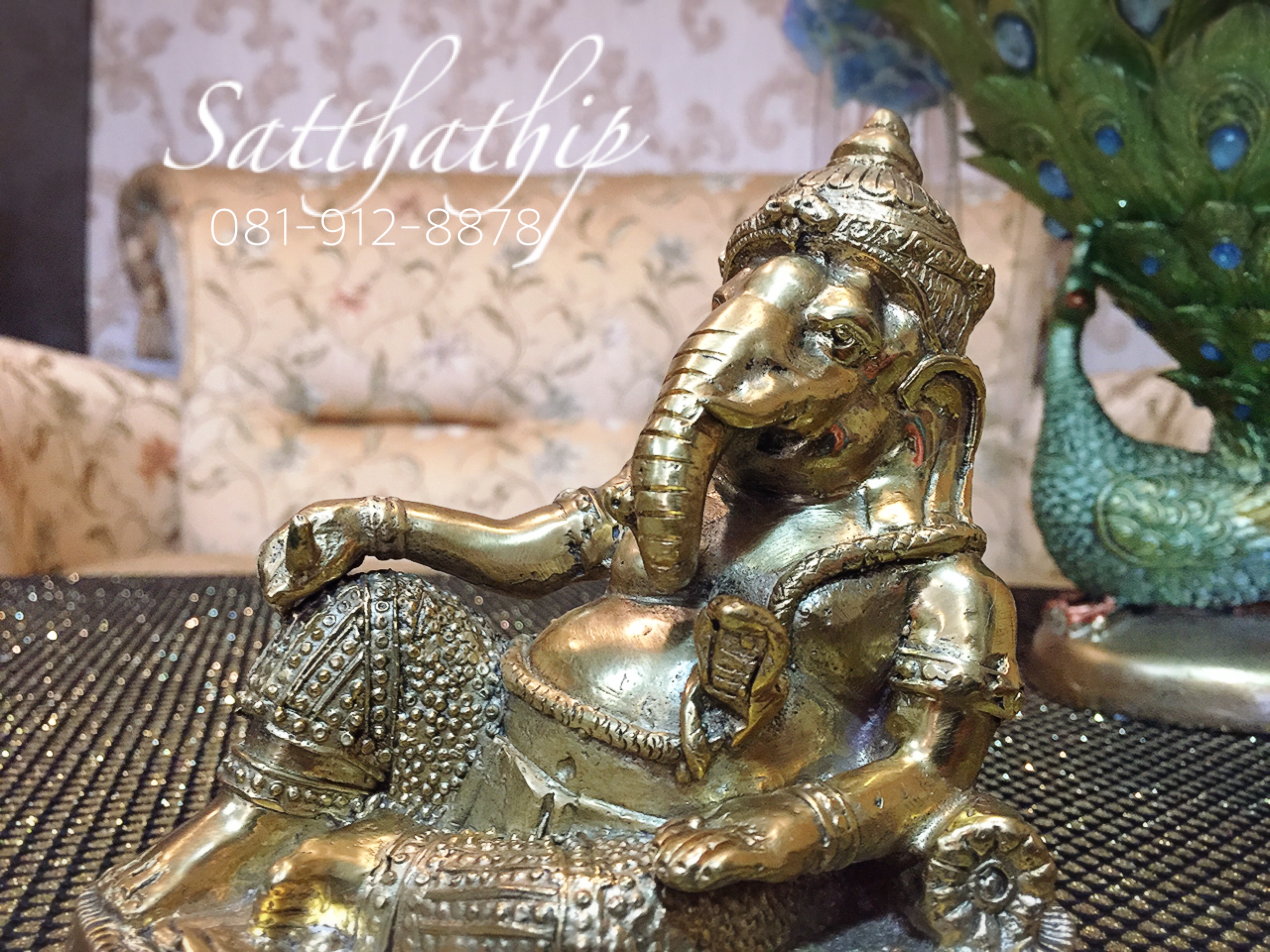 พระพิฆเนศ ปางเสวยสุข (ทองเหลือง) - Ganesha: Lord of Success