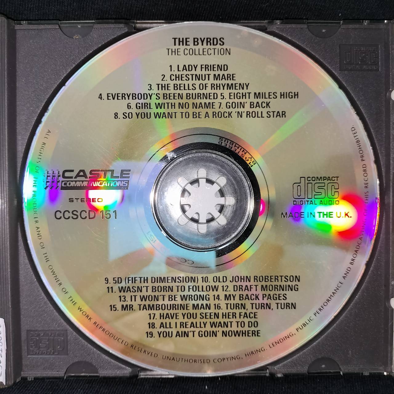 The Byrds – The Byrds Collection / UK / ปกในมีจุดเหลือง / ทะลุขอบ(ไม่โดนเนื้อแผ่น) / แผ่นเป็นรอย